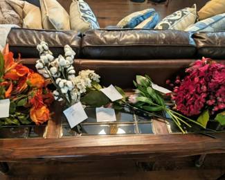 Glass top sofa table