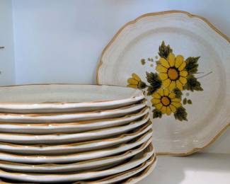 Flower dish set vintage