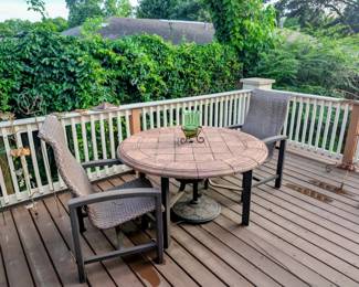 Outdoor dining table and 2 chairs