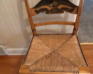 Set of 4 Vintage Hitchcock Eagle Stenciled Chairs