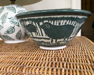 Theresa Gong Bowl with Sheep