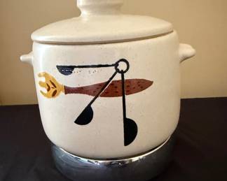 Vintage Stoneware Bean Pot