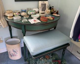 Vintage Demi Lune Dressing Table