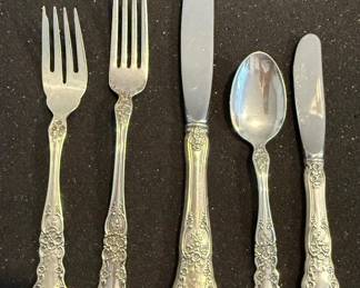 12 5 piece12 Place settings of Gorham "Buttercup" along with many serving pieces