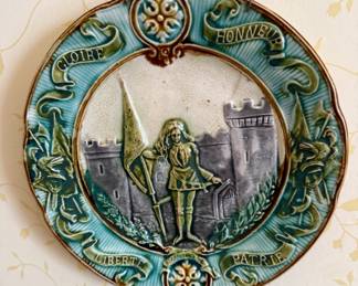 Jeanne d Arc French Commemorative Plate - Antique