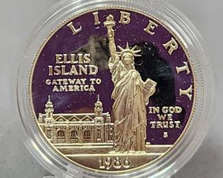 1986 Liberty Ellis Island Coin