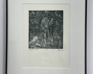 Leonid Stroganov Etching