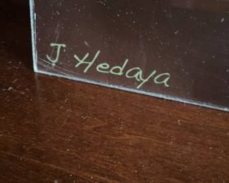 J Hedaya signed piece