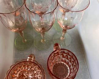Tiffin-Franciscan "Watermelon" (Uranium Glass) / Pink Depression