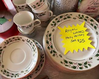 Dinner and salad plates, cups, and saucers