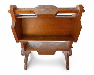 Arts and Crafts Oak Magazine Rack