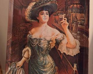 Vintage Pepsi-Cola Gibson Girl Oval Tin Tray