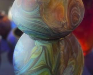Art Glass Paperweight - Orient & Flume