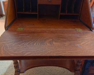 Tiger Oak Secretary Desk