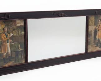 Triptych Mirror with Figural Panels