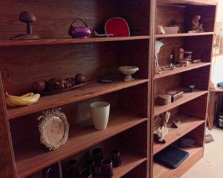 Solid Oak Bookcase Set