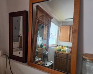 Vintage Wooden Framed Mirror