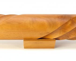 Carved Wooden Rolling Pin - Spiral Pattern