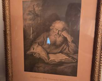 Salomon Koninck: Der lesende Eremit (The Reading Hermit) Engraving