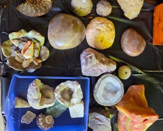 Assorted Minerals, Fossils, and Geodes Collection
