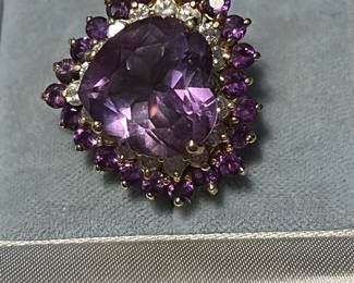 Amethyst Diamond and 14kt
