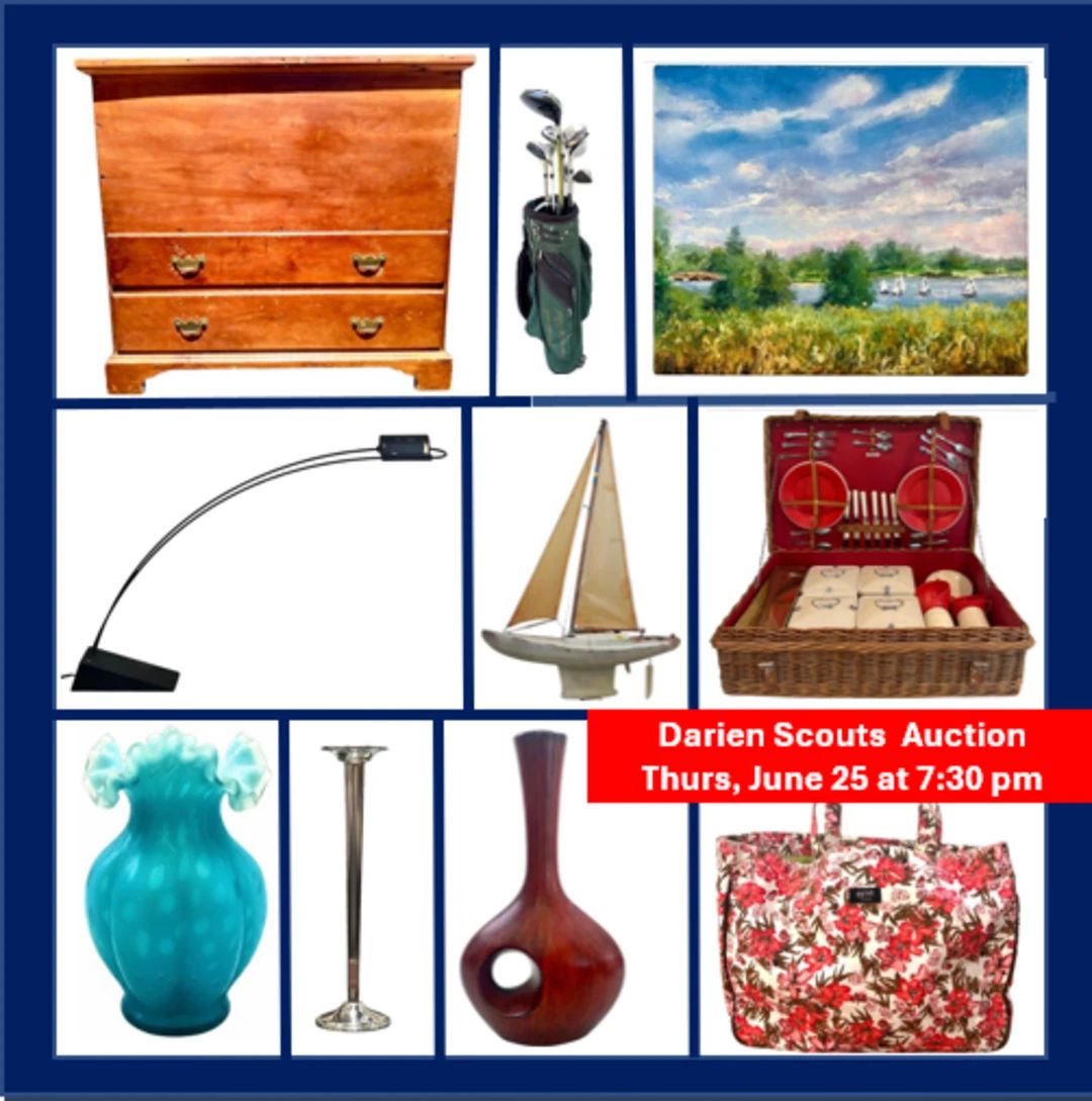 200 lots from Darien CT homes including sterling silver, fine china, original art, summer essentials, and more!