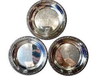 Sterling Silver Butter Pats - Signed & Hallmarked