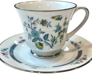 Japanese Porcelain Cup And Saucer - Signed Noritake Made In Japan