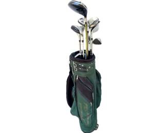Assorted Golf Clubs And Bag