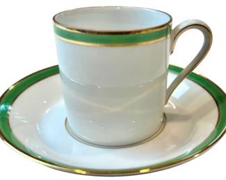 Bavaria Germany Porcelain Demitasse Cup & Saucer - Signed Heinrich Bavaria Germany