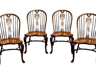 High Quality Windsor Style Splat Back Tavern Chairs With Molded Seats