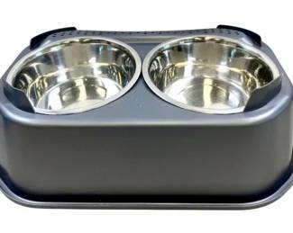 Neater Feeder Grey Mess Proof Dog Bowls Elevated