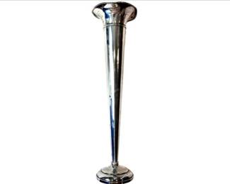 Sterling Silver Trumpet Vase - 12 Inches