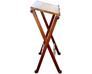 Podium Book Stand With Folding X Side - Walnut
