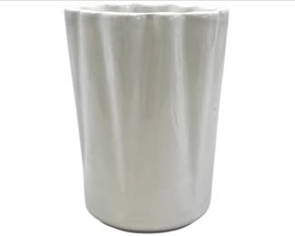 Vintage Alamo Pottery Inc. Vitreous China Ribbed Vase
