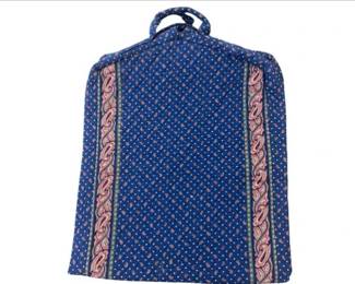 Vera Bradley Quilted Garment Bag In Navy Floral Paisley Pattern