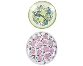 Vintage "Sta Ma Cuernavaca" Hand Painted Pottery Plates - Signed
