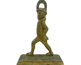 Williamsburg Virginia Metalcrafters Hessian Soldier Door Stop - Signed & Hallmarked