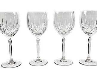 Gorham Lady Anne Cut Crystal Wine Glasses - Set Of Four