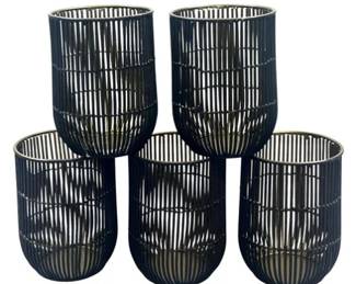 Crate & Barrel Black Kent Wire Votives