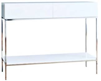 White Console Table With Two Drawers