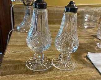Waterford salt and pepper shakers