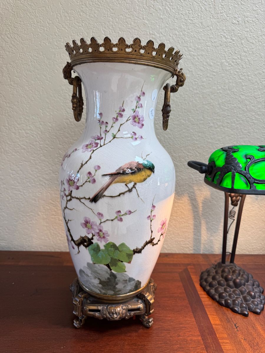 Call pair of porcelain Japanese Urns. These are breathtaking.