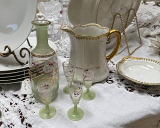 Bavarian China pitcher  and saucer