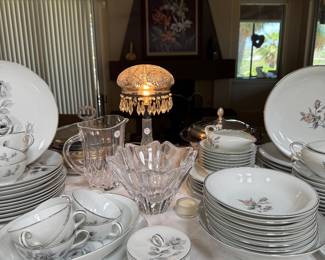 White China with black and gray flowers! Really quite beautiful
