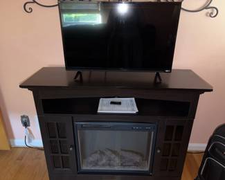 TV Console with built-in Fireplace and TV