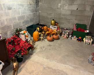 Assorted Christmas and Fall/Halloween Decor
