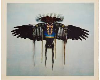 1211 Boyd Elder (1944-2018) "Geronimo," 1975 Offset lithograph in colors on Arches paper A bon à tirer impression, aside from the edition of 100 Signed, titled, and inscribed "B.A.T." in pencil in the lower margin: © Boyd Elder; Cirrus Editions Ltd, Los Angeles, prntr., with their blindstamp in the lower left margin corner, and pencil work number "256c-BE82" on the verso of the same corner Image: 23.625" H x 28.25" W; Sheet: 27.125" H x 31.625" W Estimate: $1,500 - $2,500