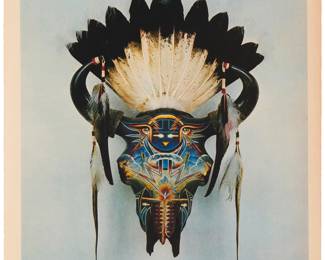 1213 Boyd Elder (1944-2018) "American Dream I," 1975 Offset lithograph in colors on Arches paper Artist's proof 20, aside from the edition of 100 Signed, dated, and inscribed "A.P. XX" in pencil in the lower margin: © Boyd Elder 1980; Cirrus Editions Ltd, Los Angeles, prntr., with their blindstamp in the lower left margin corner, and pencil work number "253c-BE78" on the verso of the same corner; titled by repute Image: 28.75" H x 24.75" W; Sheet: 31.75" H x 27.25" W Estimate: $1,500 - $2,500