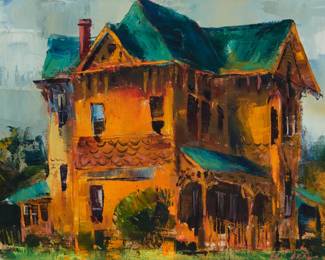 1191 Ben Abril (1923-1995) "Bunker Hill House" Oil on canvas Signed lower right: Ben Abril; titled on the stretcher 12" H x 16" W Estimate: $600 - $800